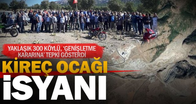 Çivril Gürpınarlılar kireç ocağının genişletilmesi kararını protesto etti