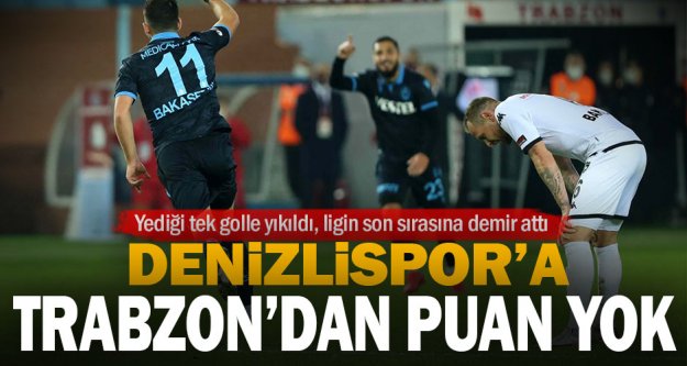 Denizlispor Trabzon'dan puan çıkaramadı