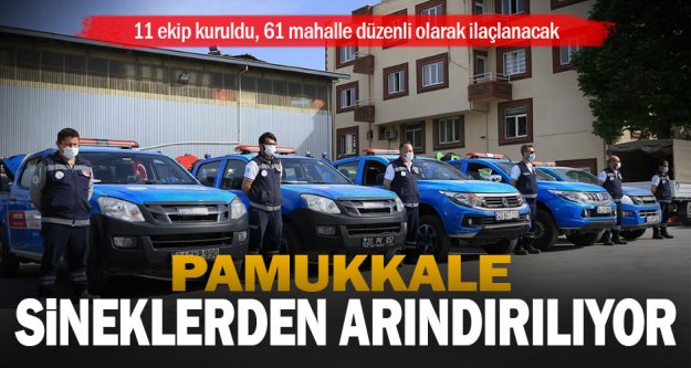 Pamukkale Belediyesi'nin uçkunla mücadelesi devam ediyor