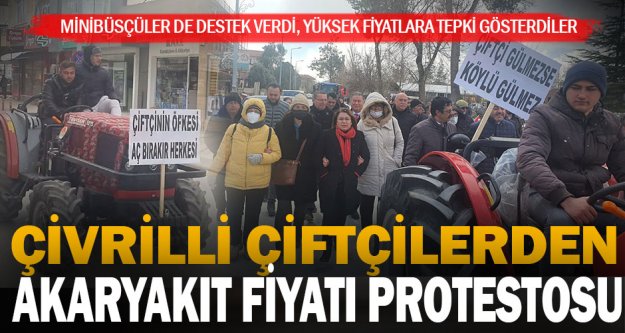 Çivril'de akaryakıt fiyatı protestosu