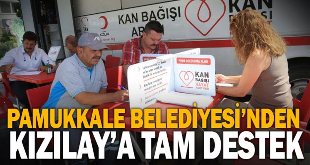 Pamukkale Belediyesi'nden Kızılay'a tam destek