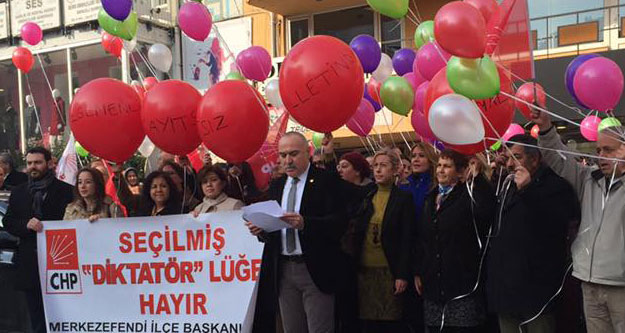 CHP'lilerden balonlu tepki
