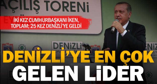 Denizli'ye en çok gelen lider: Erdoğan