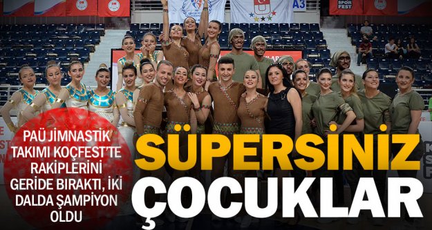 Jimnastik Takımı iki dalda Türkiye şampiyonu oldu