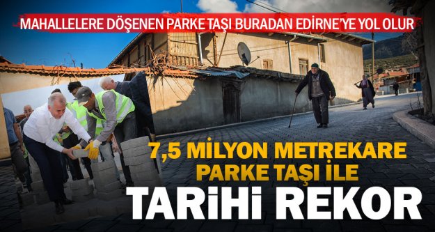 Büyükşehir'den 7,5 milyon metrekare kilit parke taşı