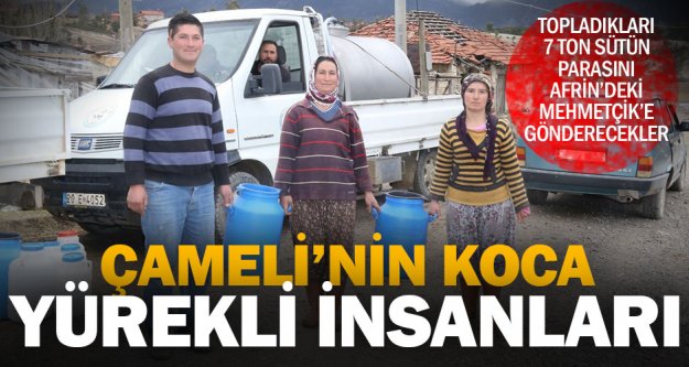Çamelili çiftçiden Mehmetçik'e ‘süt'le destek