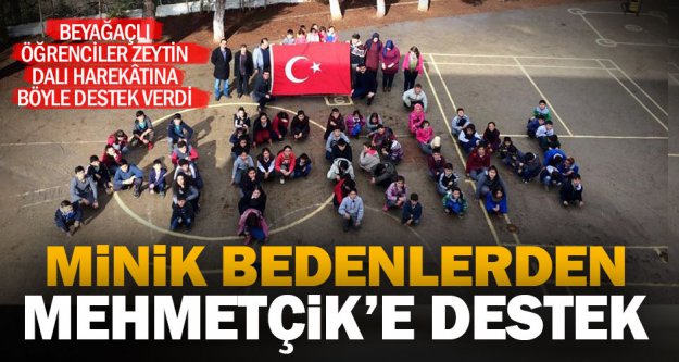 Denizli'de öğrencilerden Afrin'deki Mehmetçik'e destek
