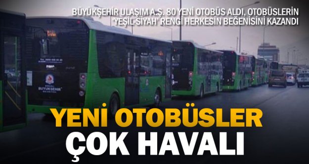 Yeni belediye otobüsleri yeşil-siyah