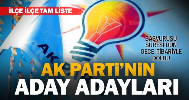 Denizli'de Ak Parti'ye başvuran aday adaylarının tam listesi