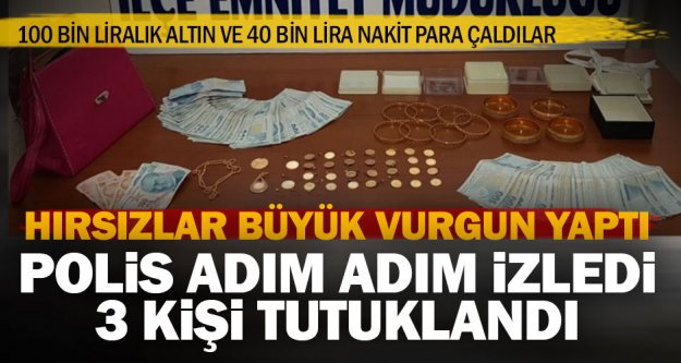 Sarayköy'de evden 140 bin lira ve altın çalan 3 hırsız tutuklandı