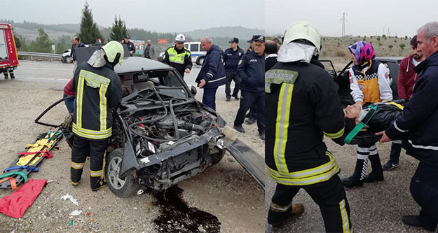 Karakurt'taki kazada iki kişi yaralandı
