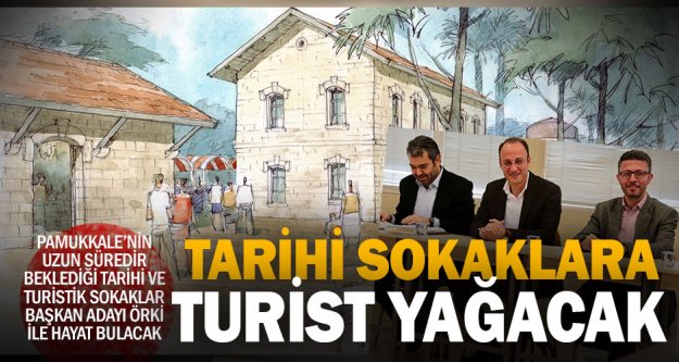 Pamukkale'nin tarihi sokaklarına turist yağacak