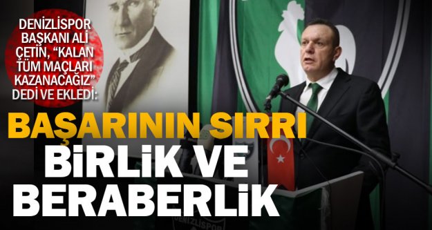 Denizlispor'da Başkan Çetin geri sayımda