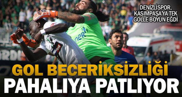 Denizlispor, gol atmayı beceremeyince Kasımpaşa'ya yenildi