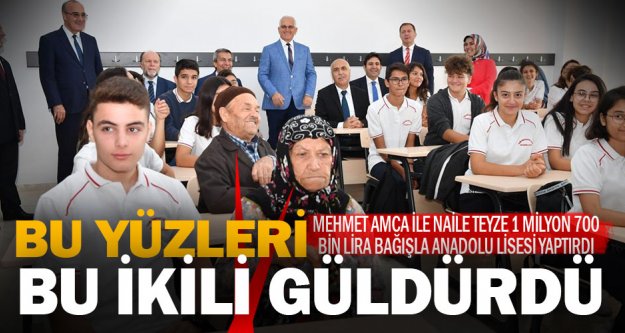 Hayırsever Naile-Mehmet Uyanık'ın 1.7 milyon lira bağışla yaptırdığı Anadolu Lisesi açıldı