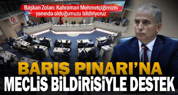 Büyükşehir Meclisi'nden Barış Pınarı Harekatı'na destek bildirisi