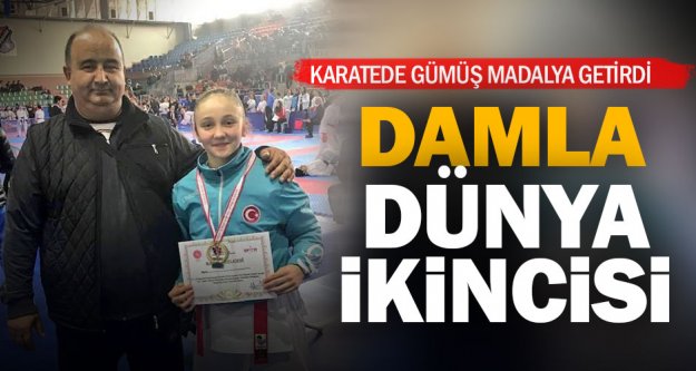 Milli sporcu Damla, karatede dünya ikincisi oldu