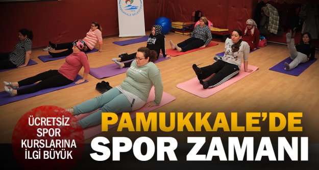Pamukkale Belediyesi'nin ücretsiz spor kursları büyük ilgi görüyor