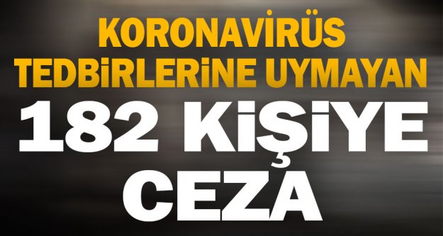Denizli'de Kovid-19 tedbirlerine uymayan 182 kişiye ceza
