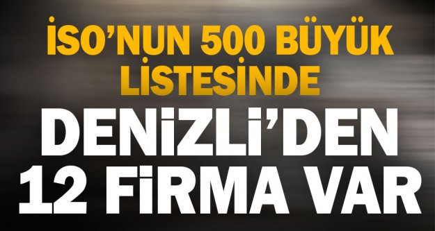 'Türkiye'nin 500 Büyük Sanayi Kuruluşu' arasında Denizli'den 12 firma yer aldı
