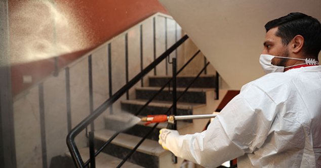 Pamukkale Belediyesinin dezenfekte hizmetleri devam ediyor