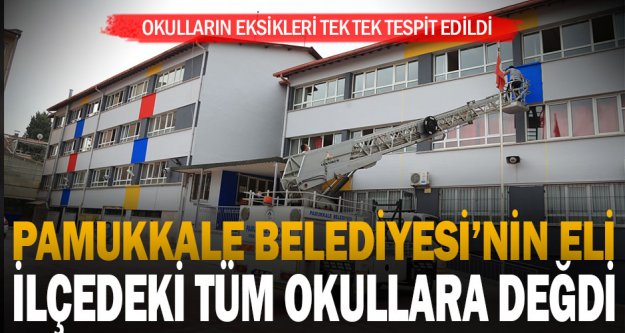 Pamukkale Belediyesinin eli ilçedeki tüm okullara değdi