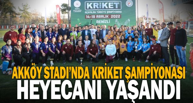 Akköy Stadı'nda Kriket Şampiyonası heyecanı yaşandı