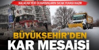 Büyükşehir#039;den kar mesaisi