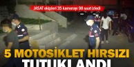 Denizli'de motosiklet hırsızlığı iddiasıyla 5 kişi tutuklandı